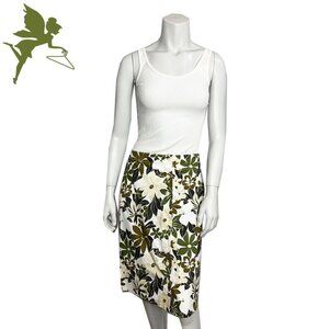 SANCTUARY Button front tropical floral skirt